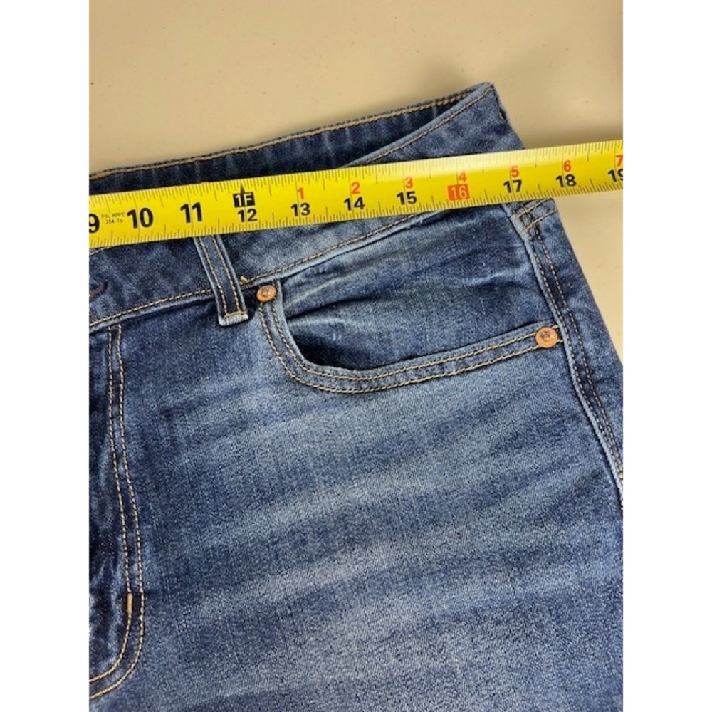 American Eagle Low-Rise Baggy Wide Leg Jeans Medium Wash Stretch 12 Long - Picture 5 of 14